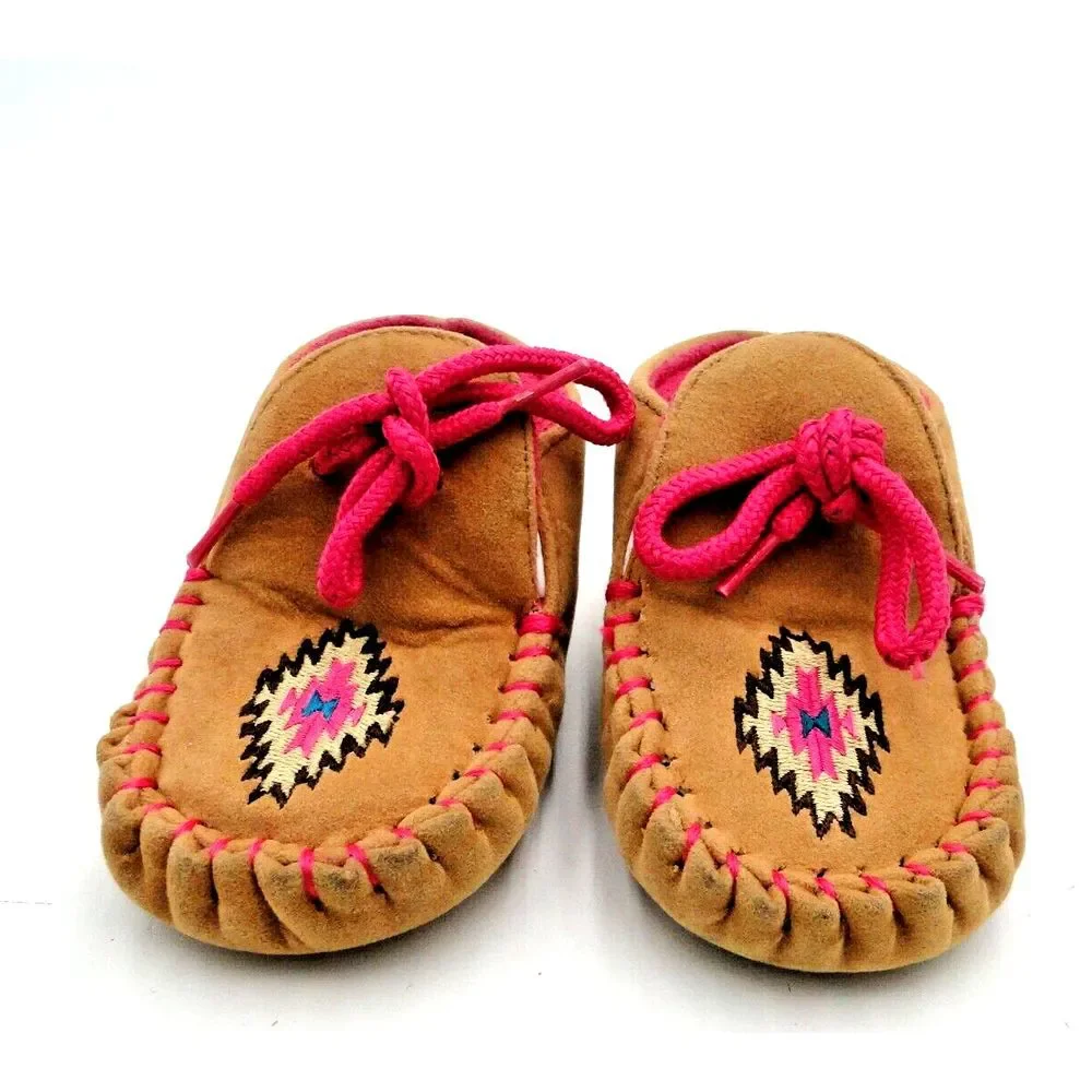 Blazin Roxx Toddler Baby Bucker Kendra Pink Moccasin Shoes Size‎ 4 Western
